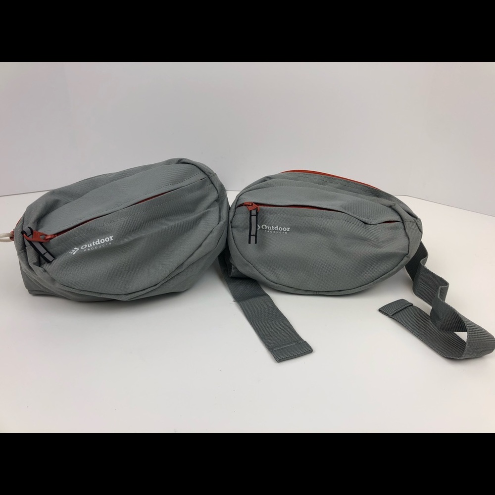 Two Grey Fanny Packs